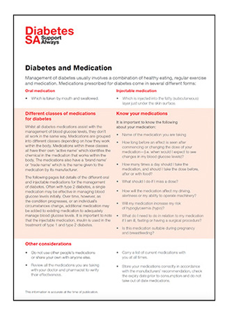 Diabetes and medication